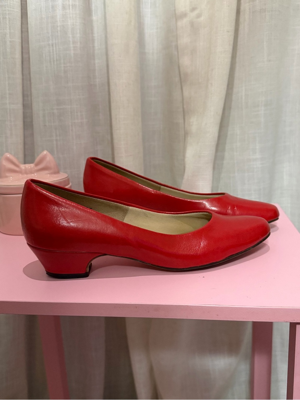 Hush Puppies Red Low Heel Pumps